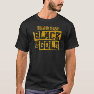 Black Gold Game Day Group for High School Football T-Shirt