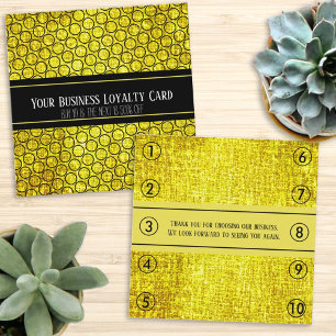 Black Gold Generic Business Loyalty Punch Appointment Card