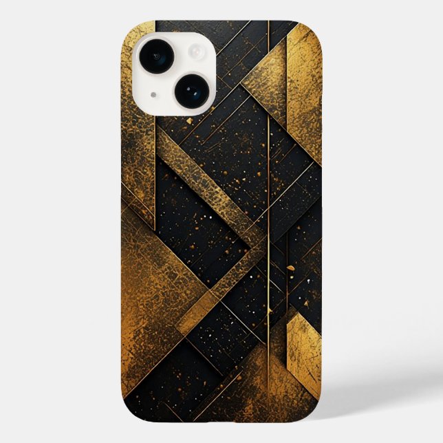 Black Gold Geometric Design Case-Mate iPhone Case (Back)