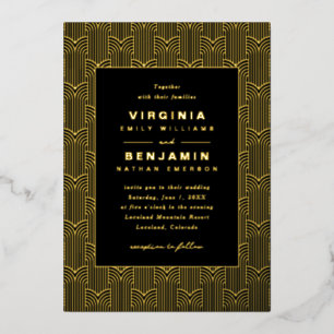 Black Gold Geometric Wedding