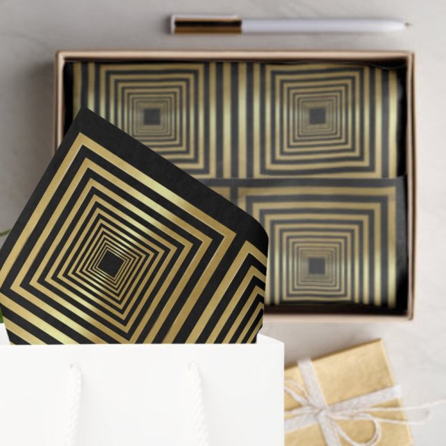 Black gold gift wrapping Tissue Paper (Creator Uploaded)
