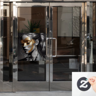 Black & Gold Glam Luxury Gold Face Art Salon