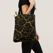 Black Gold Glamourous Crackle Marble Vein Texture