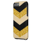 Black Gold Glitter Chevron iPhone 6 Case