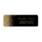 Black Gold Glitter Edge Wedding Return Address