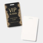 Black Gold Glitter Event VIP All Access Pass ID 