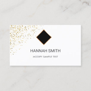  Black & Gold glitter Glitter Beauty Salon Calling Card