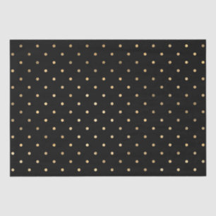 Black Gold Glitter Polka dot Tissue Paper