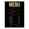 Black & Gold Glitter Salon Menu Wall Poster