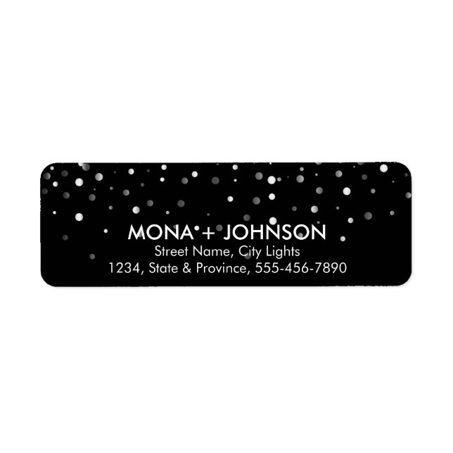 Black Gold Glitter Sparkle Confetti Dots Modern (Front)