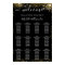 Black gold glitter wedding seating chart