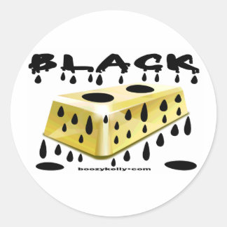 Black,Gold,Gold Bar,Hard Hat Sticker,Oil Classic Round Sticker
