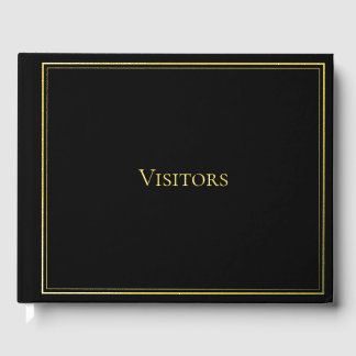 Black Gold Guest Book Sign In Visitors Register