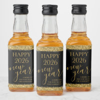 Black Gold Happy New Year 2026 Custom Gift