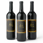 Black gold homemade wine personalised wine label