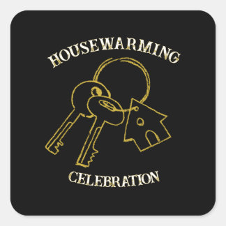 Black Gold Housewarming Sticker Editable