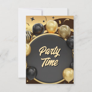 Black & Gold  Invitation