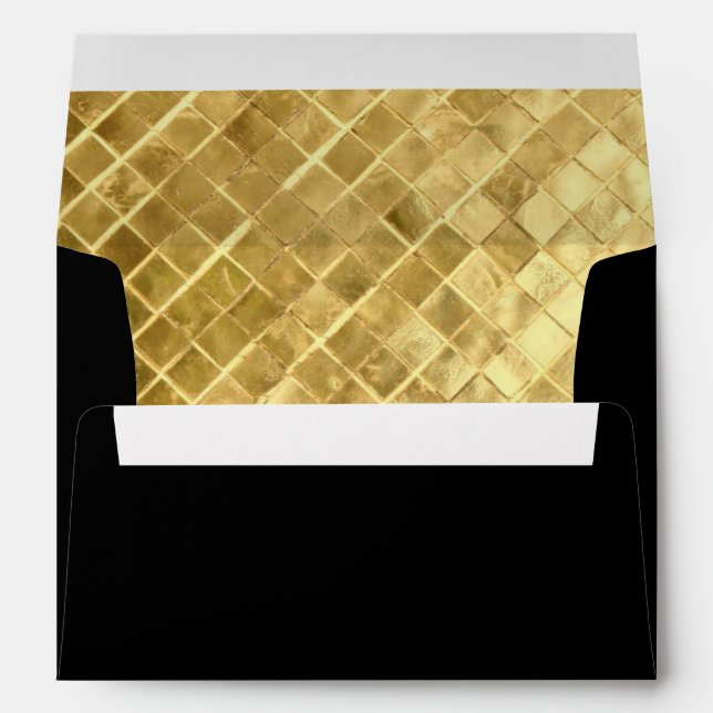 Black & Gold Invitation Envelope (Back (Bottom))