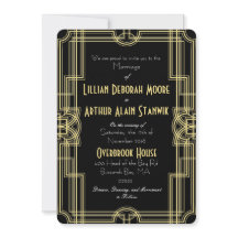 Black & Gold Invitations