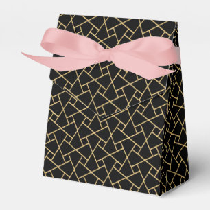 Black Gold Islamic Pattern Custom Tent Favour Box