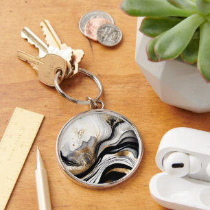 Black Gold Key Ring