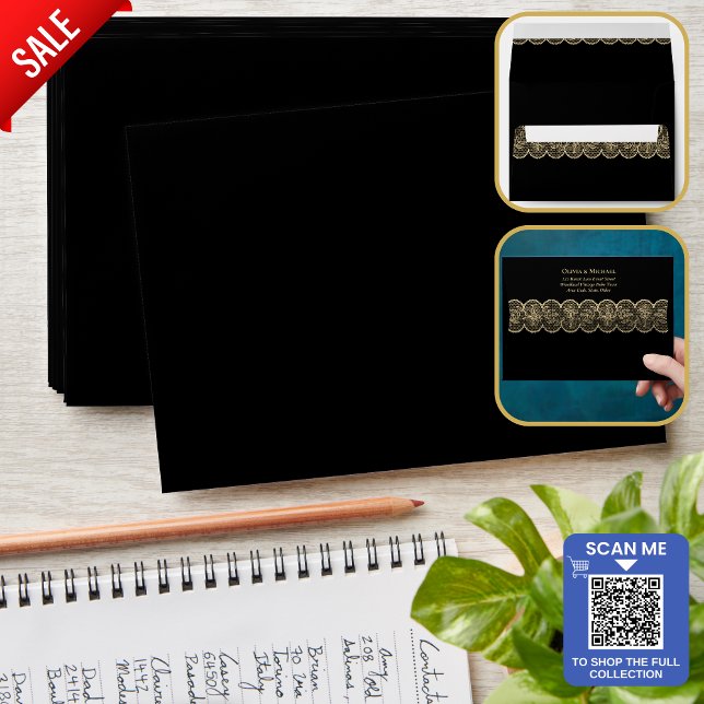 Black Gold Lace Envelope (Creator Uploaded)