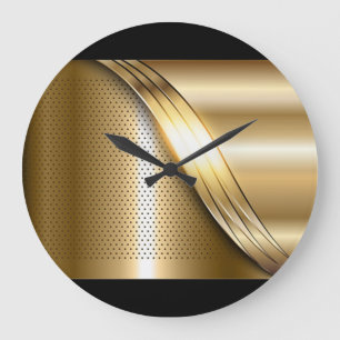 Black & Gold  large clock