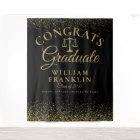 Black Gold Law School Graduation Photo Backdrop