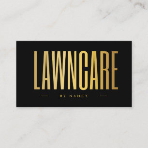 Black Gold Lawn Care Landscaping Business Card