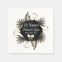 Black & Gold Leafy 25th Anniversary - I STILL DO