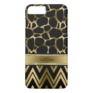 Black & Gold Leopard Print & Zigzag Chevron Case-Mate iPhone Case