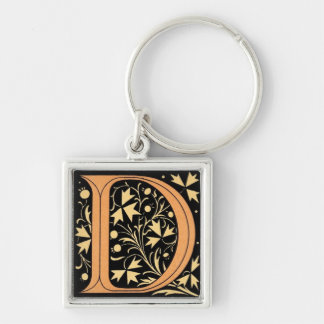 Black & Gold Letter ‘D’ Key Ring