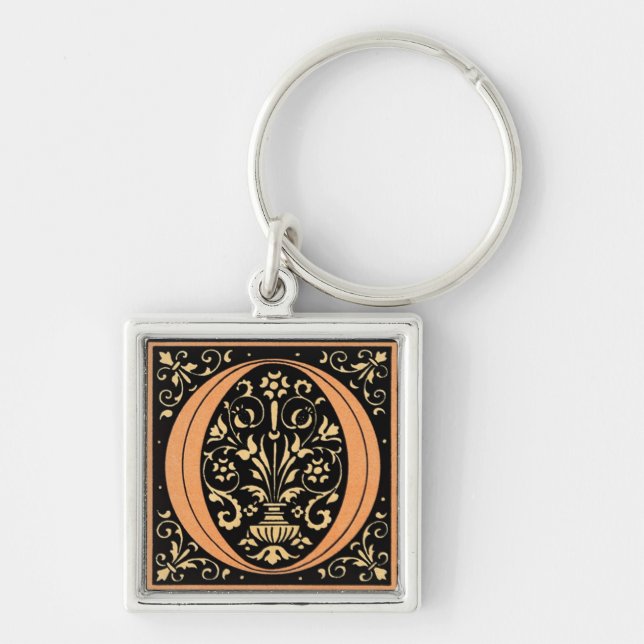 Black & Gold Letter ‘O’ Key Ring (Front)