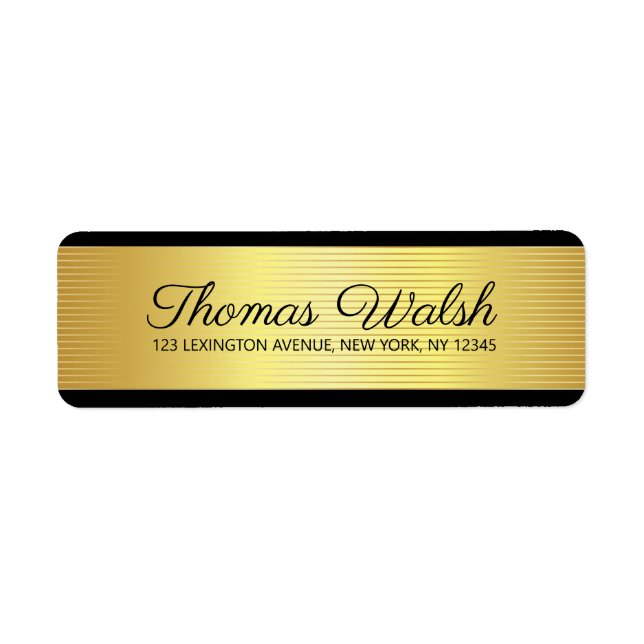 Black Gold Lines Elegant Design (Front)