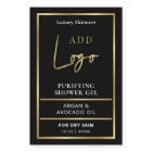 Black & Gold Logo 8 to 16 OZ Cosmetic Bottle Label