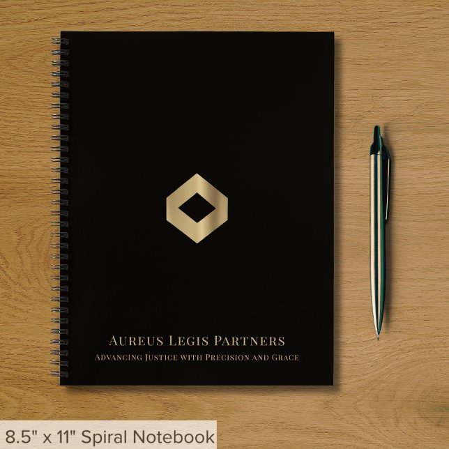 Black Gold Logo Business Notebook (Creator Uploaded)