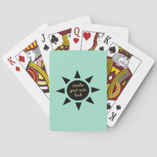 Black Gold Luck Quote Playing Cards