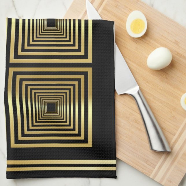 Black gold luxury luxurious chef tea towel (Creator Uploaded)