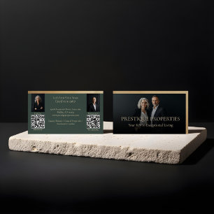 Black Gold Luxury Real Estate Agent Photo Luxe Business Card
