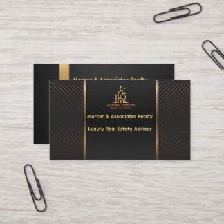 Black Gold Luxury Real Estate Business Card