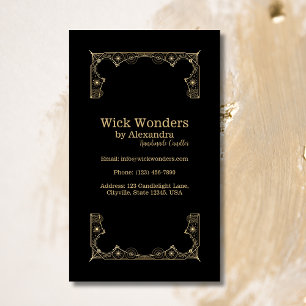 Black Gold Magical Apothecary Candle Business Card