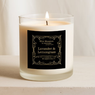 Black Gold Magical Apothecary Candle Label