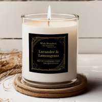 Black Gold Magical Apothecary Candle Label