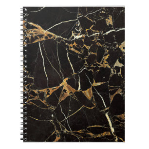 Black Gold Marble - ADD Text if desired Spiral Notebook