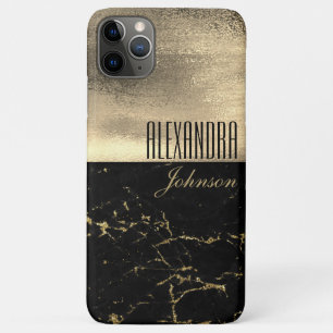 Black Gold Marble Luxury Name Case-Mate iPhone Case