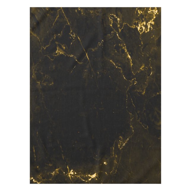 Black gold marble tablecloth (Front)