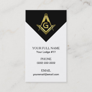 Black Gold Masonic Business Card Templates