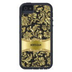 Black & Gold Metallic Floral Damasks-Customised