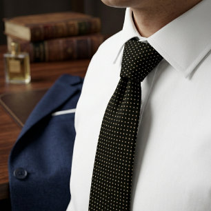 Black & Gold Micro Polka Dot Tie