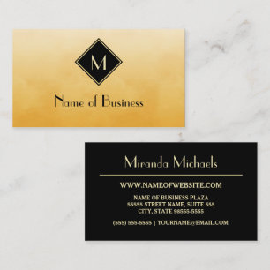 Black Gold Minimalist Contact Design Business Card